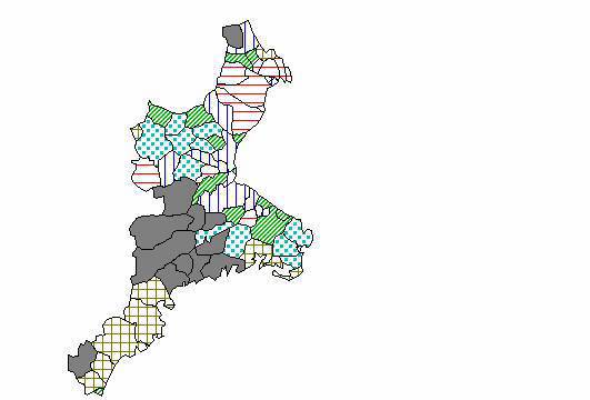 図６　市町村別死亡率　平成14年