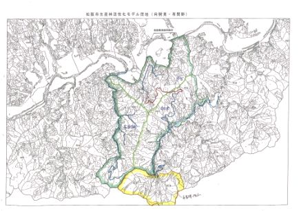 団地(集積された林地)のイメージ図 