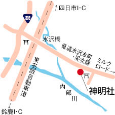 堂ヶ山神明社周辺地図