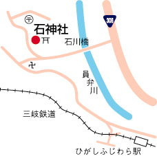 石神社周辺地図