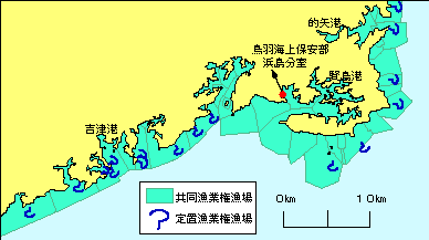 志摩度会地区沿岸の地図