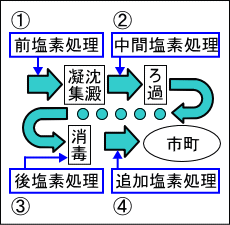 塩素処理模式図