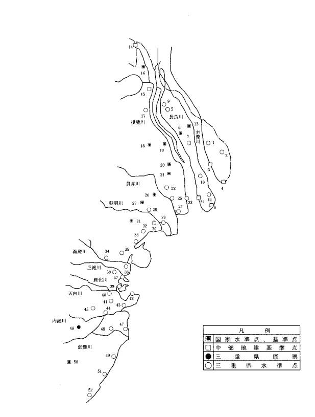 地盤沈下水準点位置図