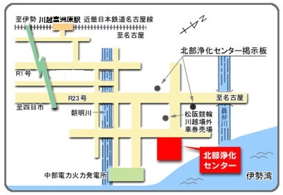 北部浄化センター地図