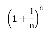 (1+1/n)^n