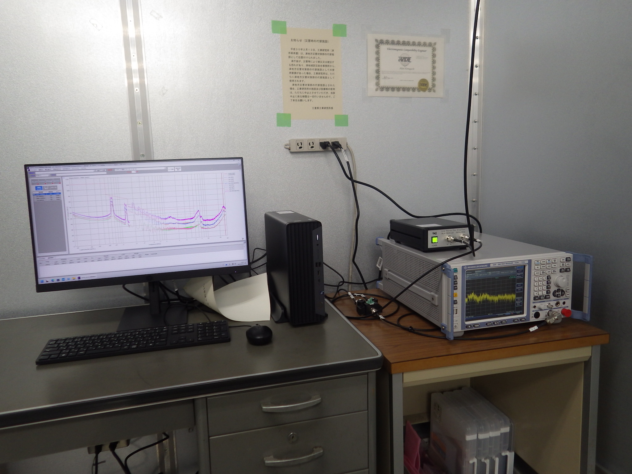 写真: EMI測定システム